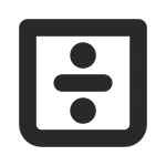 Sign Division Square SVG Icon